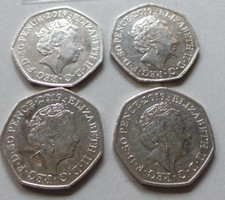Lotto di 4 monete GB 50p Paddington Bear Torre di Londra
