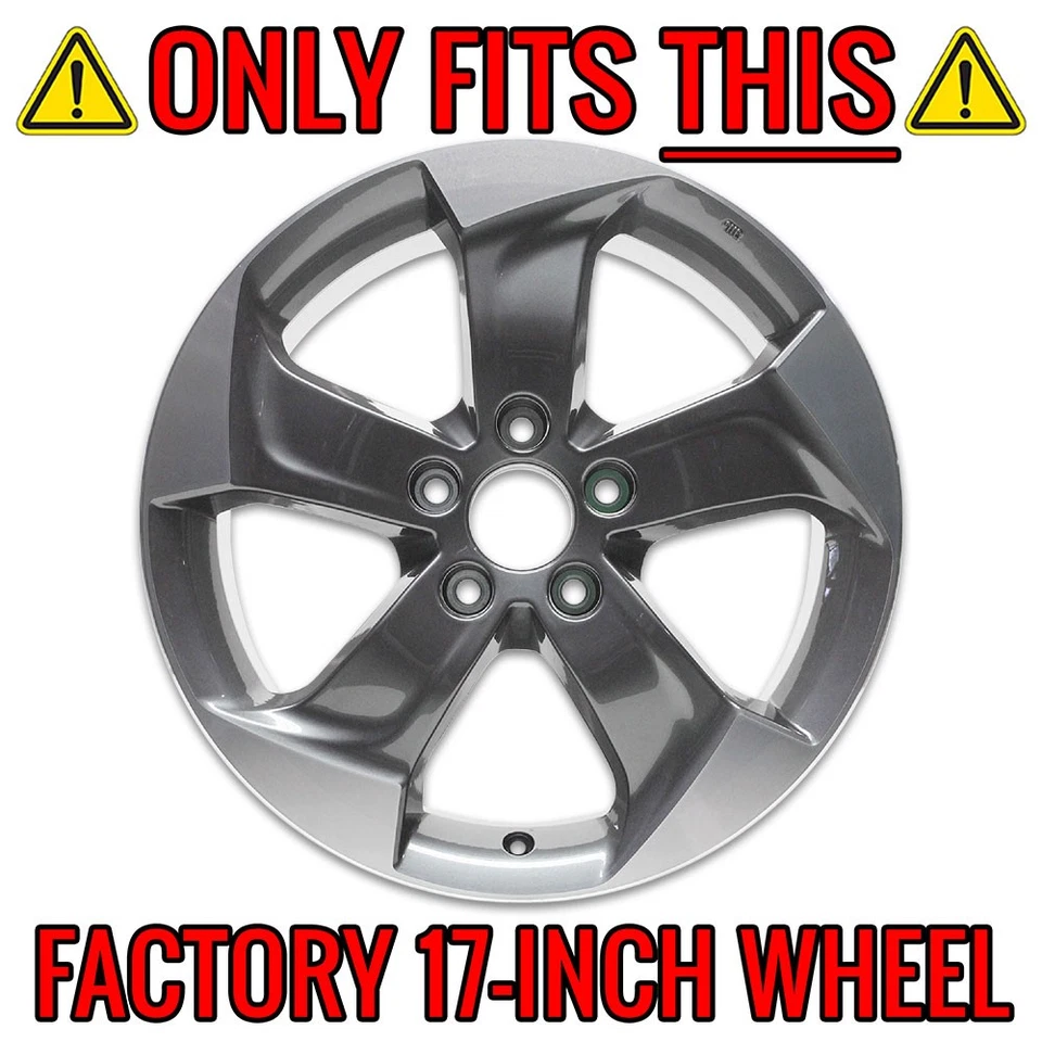 Set of 4 17" 5 Spoke Wheel Skins for 2016-2021 Honda HR-V LX - Chrome - Image 4 of 4