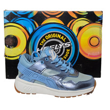 Zapatillas deportivas con ruedas Heelys Force para niños Zapatos de patinaje sobre ruedas Azul metálico Talla 13C