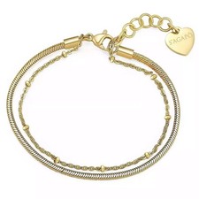 Bracciale Donna Elegante Dorato Sagapò Doppio Filo SHK24 Cerimonia S'agapo