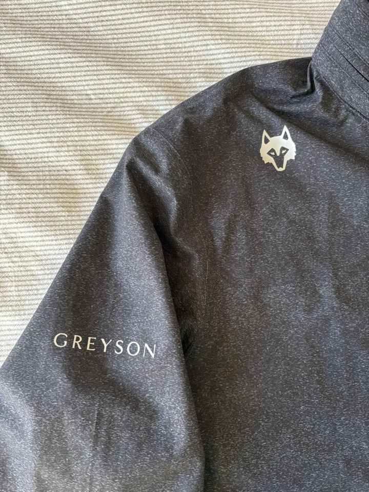 Greyson Tour Issue Chenoa II Men’s Golf Rain Jacket (XL, Charcoal Heather) - Image 2 of 4