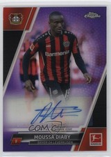 Moussa Diaby Chrome Bundesliga 2021/22 Purple Refractor /199 Auto