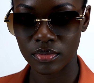 Gafas De Sol Lentes De Moda Para Mujeres Sin Marco Al Aire Sunglasses Women 2026