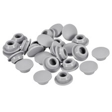 25Pcs Silicone Plugs, Rubber Round Hole Plugs for 10-10.5mm Hole, Grey