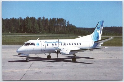 Saab SF340A Finnaviation Aircraft Postcard OH-FAA by Aero Postcard Sales