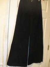 O2 Women's Black Denim Jeans Size 27 Fringe Hem Flare Wide Leg Bell Bottom Boho