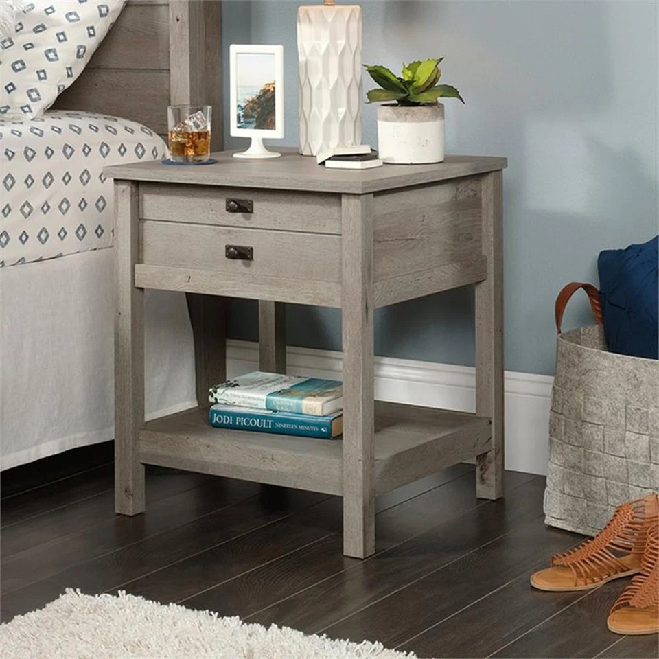 Sauder Cottage Road 1 抽屉床头柜神秘橡木 — 第 2/4 张图片