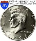 2005-P Kennedy Half Dollar 50c - BRILLIANT UNCIRCULATED (BU)