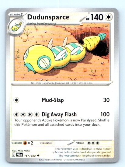 Dudunsparce 157/193 ~ English Near Mint