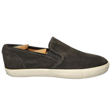 FRYE Brett Perf Slip On Suede Shoes Mens 11 Olive Green Loafers 3481536 SLT