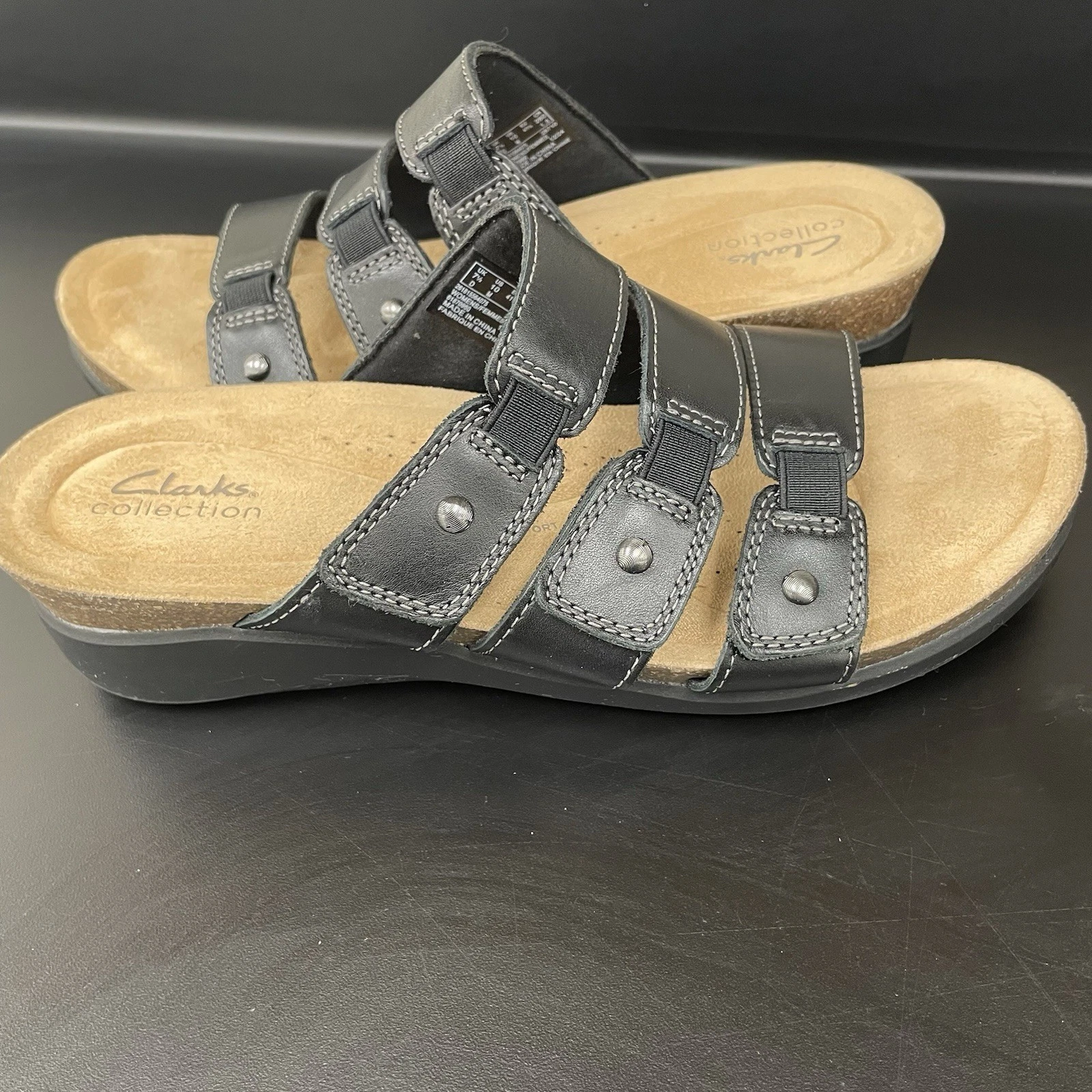 Clarks donna Calenne Lily pelle nera taglia 10