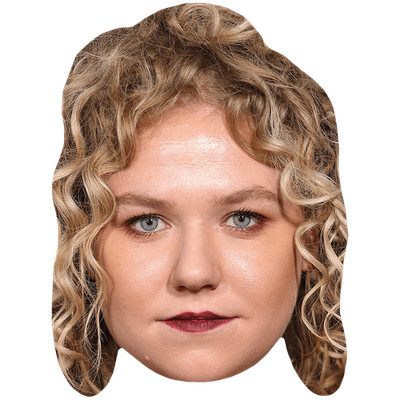 Sally Messham (Lippenstift) Promi Maske, flaches Kartengesicht, Kostüm Maske