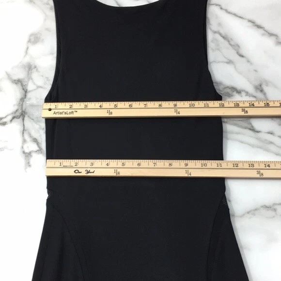 Abito donna T Alexander Wang taglia XS nero senza maniche maglia ritaglio bodycon