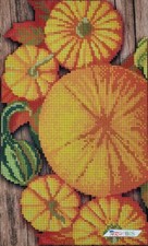 Kit Bead Embroidery DIY Craft Kit Stamped Bead Needlepoint Beaded Pumpkins d2458