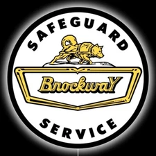 Brockway Safeguard Truck Service NEW LED Hanging Lighted Sign: 23" Dia. Round