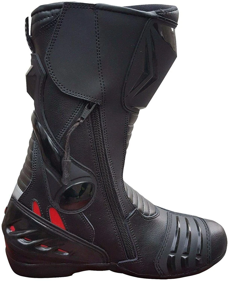 Stivali Stivaletto Moto Sportivo Racing Pelle Pista Professionale Traspirante  - Immagine 3 di 3