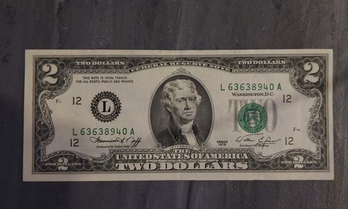 Two Dollar Bill 1979 Great Condition