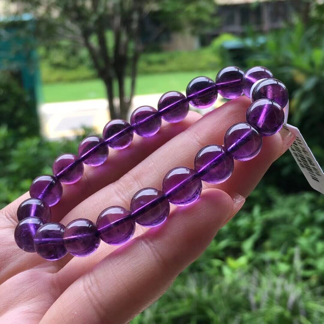Amethyst Crystal Bracelet,6mm,7mm,8mm,smooth Round Purple Quartz Bracelet,woman  Gift,man Bracelet,stretch Bracelet - Etsy