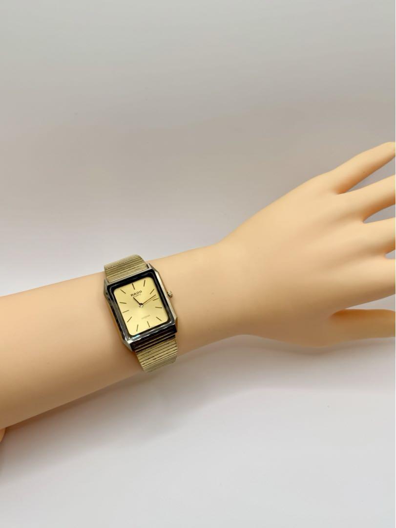 RADO DIASTAR 159.9521.3 クォーツ 稼働品 RADO Watch QZ DIASTAR 121.9521.3 Square Gold Dial Quartz