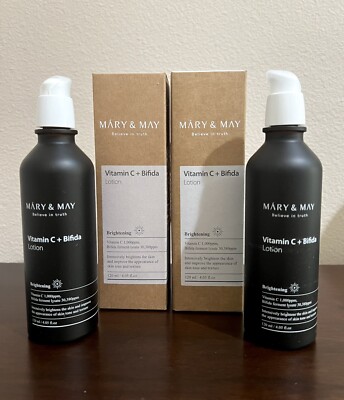 2x MARY & MAY Vitamin C + Bifida Brightening Lotion Moisturizer Korean Skincare