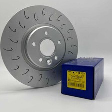 FRONT J-Hook Brake Discs & EBC Yellowstuff Pads for VW Golf MK5 GTI