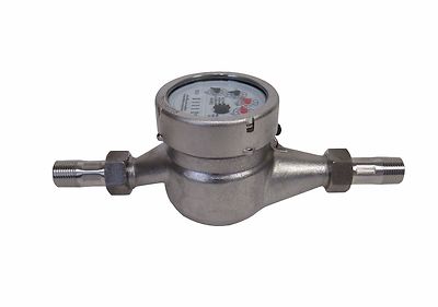 New PRM 3/4'' NPT 304 Stainless Steel Multi-Jet Cold Water Meter