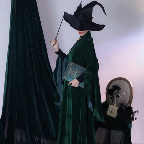 Adult Women Cosplay Minerva McGonagall Forever Costume Party Halloween Suit New - Picture 9 of 16
