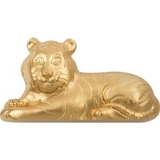 2022 Mongolia 1 oz Silver Gold Gilded Lunar Charming Tiger