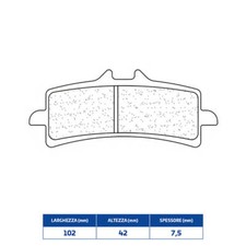 BRAKE PADS 1185XBK5 SINTERED for Kawasaki H2 SX SE+ 1000 2019-2020