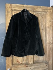 Just Cavalli Velvet Black Blazer Jacket Size 46 Made In Italy