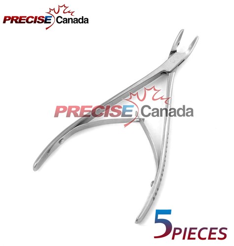 SET OF 5 ADSON CRANIAL RONGEURS CURVED SURGICAL ORTHOPEDIC INSTRUMENTS ...