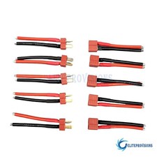 For RC 5 Pairs T Plug Connector Female and Male Deans with 14AWG Silicon Wire