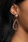 Paparazzi BEYOND THE BORDERS copper CLIP-ON earrings