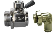 EZ Oil Drain Valve With 90 Degree Hose Barb 14mm-1.5 Thread Oil Drain Valve