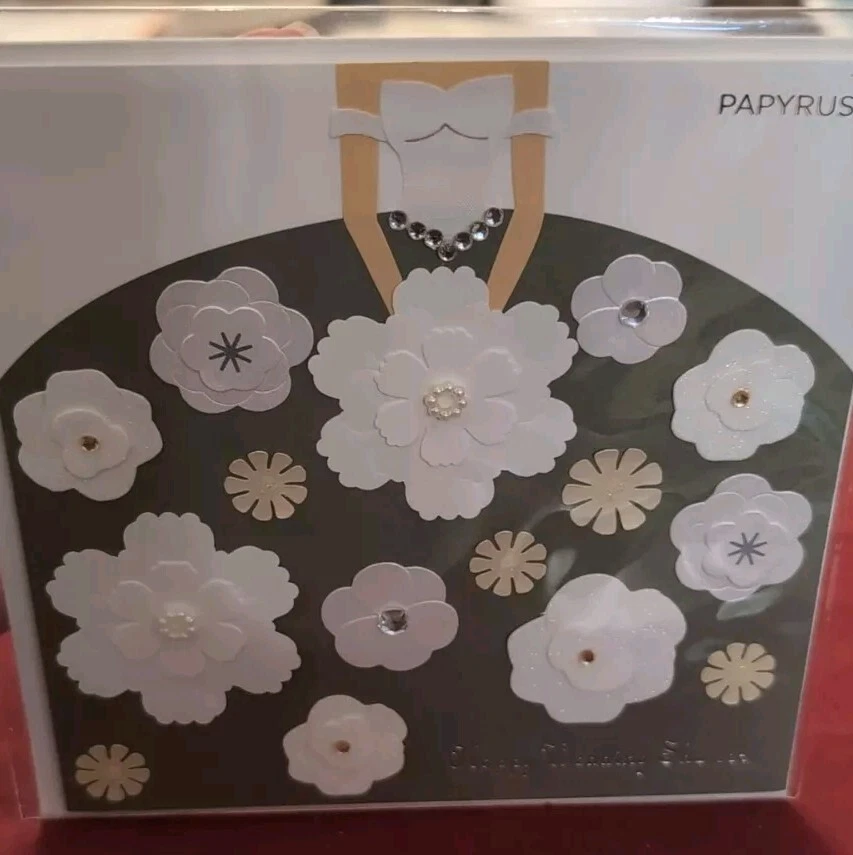 2 Papyrus Cards High Quality Embellishments Pearls 3D Wedding, Bridal Shower - Image 4 of 4