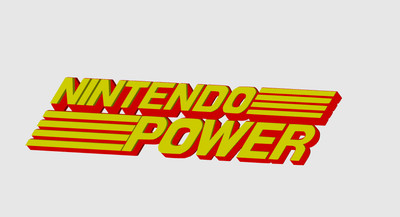 Nintendo Power 1988 Gaming Freistehende Display Plakette, 3D Druck