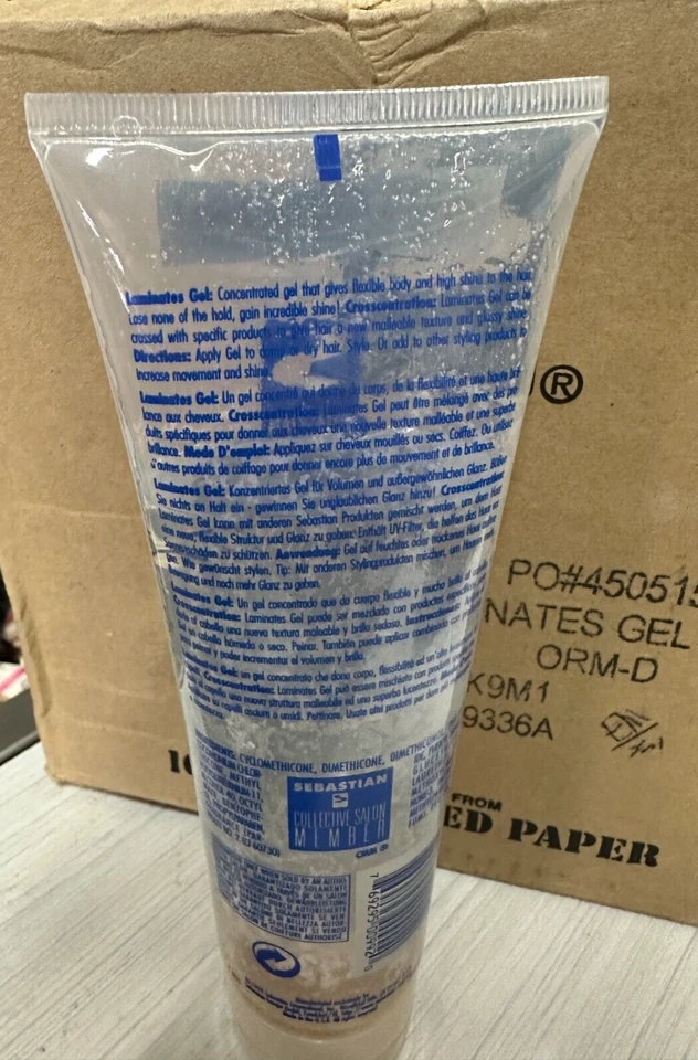 (1) Sebastian Laminados Gel Cuerpo Concentrado Brillo Pulido - 8.5 OZ Foto 2 de 3