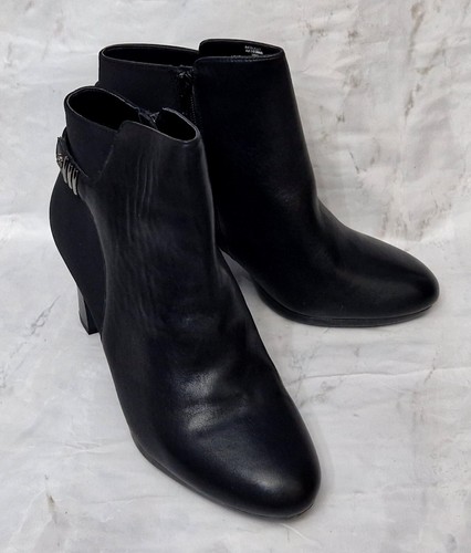 Botines de tacón alto de tela negra Anne Klein Sully EU 41 UK 8 damas precio de venta sugerido por el fabricante 189 GBP - Imagen 4 de 9