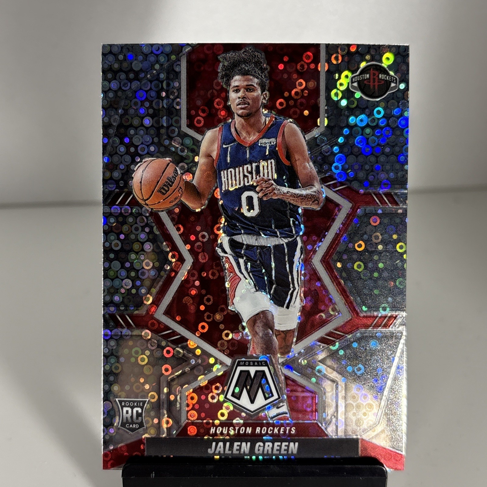 Jalen Green 2021 Mosaic Fast Break Silver Disco Variation Rookie RC #206 Rockets
