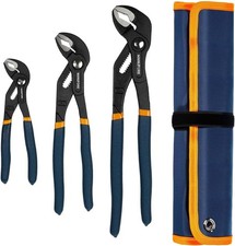 MANUFORE Water Pump Pliers 7/10/12 Inch Groove Joint V-Jaw