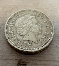 British Royal Mint Old £1 One Pound Coin 2001 Gold Decus Et Tutamen
