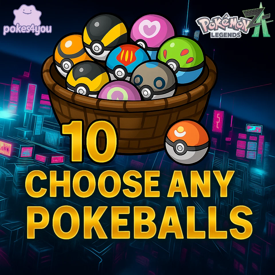 Pokémon Legends ZA Z-A ⚽ Choose Any 10 Poké Balls – Master, Sport Balls & More⚡