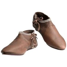 Halloween Medieval Leather Boots Renaissance Footwear Viking Combat Boots