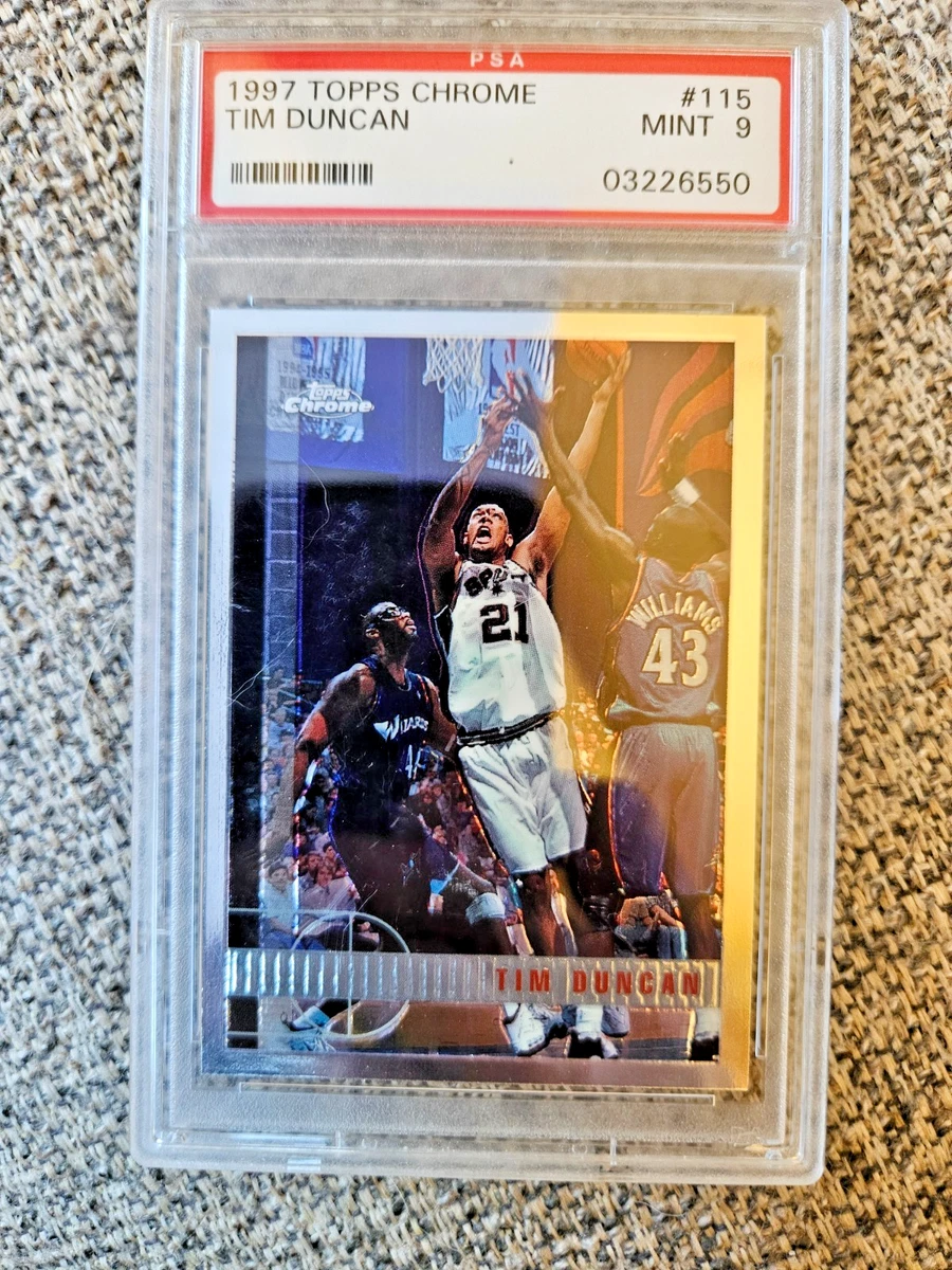 Topps Tim Duncan Basketball Rookie Sports Trading Cards
