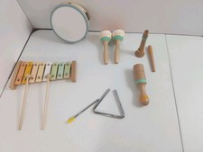 3 Toddler Musical Instruments, 7 in 1 Baby Montessori Wooden Musical Toys