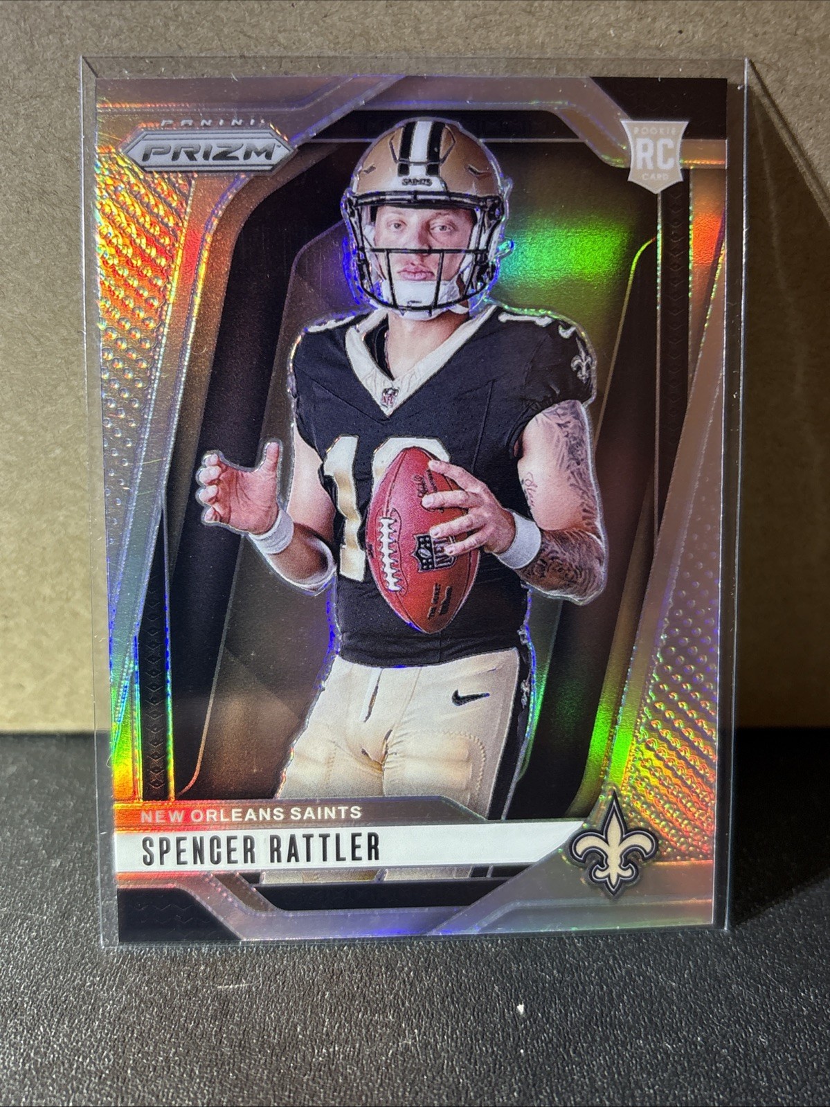 2024 Panini Prizm Rookie Variation Spencer Rattler #37 Silver Prizm (RC) Saints