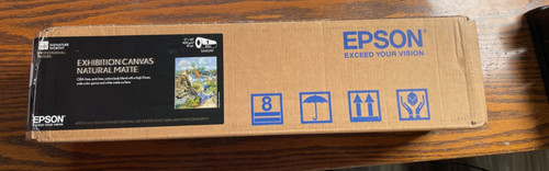 Epson S045397, 17" x 40' Exhibition Canvas Natural Matte Roll 34 feet remain