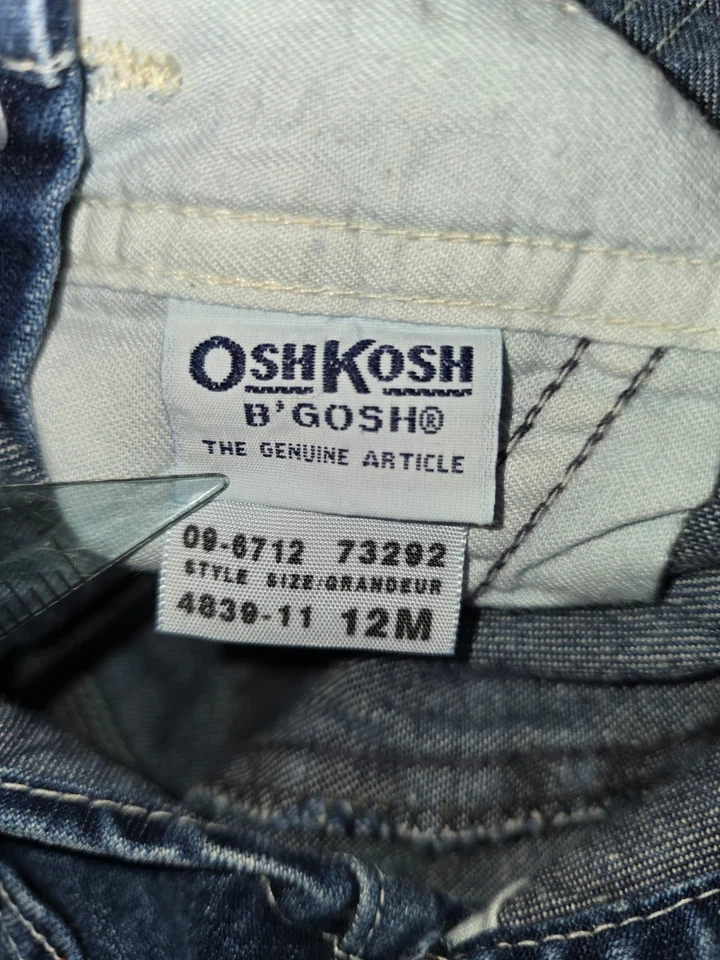 Mono vaquero para bebé OshKosh B’gosh 12M hecho en Canadá estampado de hormigas Ladybug Foto 4 de 4