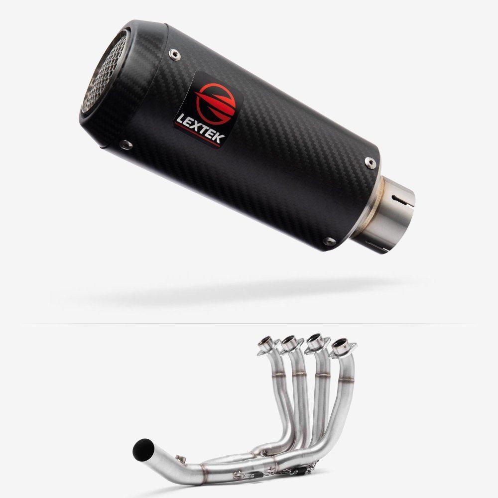 Lextek CP9C Full Carbon Exhaust System 180mm Low Level for Yamaha YZF R6 (17-22)