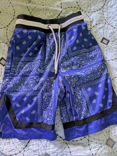 Blue Bandana Print Shorts Snoop Dog Dog Supply XS. Great Condition